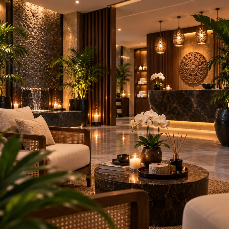 Lounge at Thai Elysium Spa in Azizi Riviera 30, Al Meydan