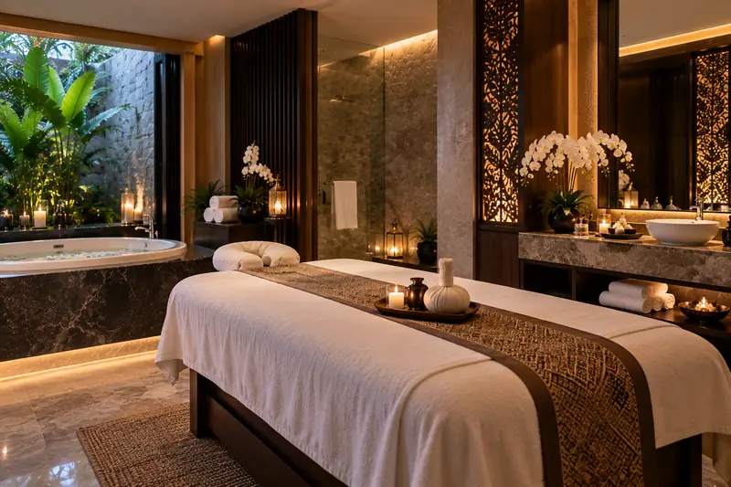 VIP suite with treatment bed and bath